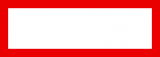 EverGlow Schild mit rotem Rand 29,7 x 10,5 cm